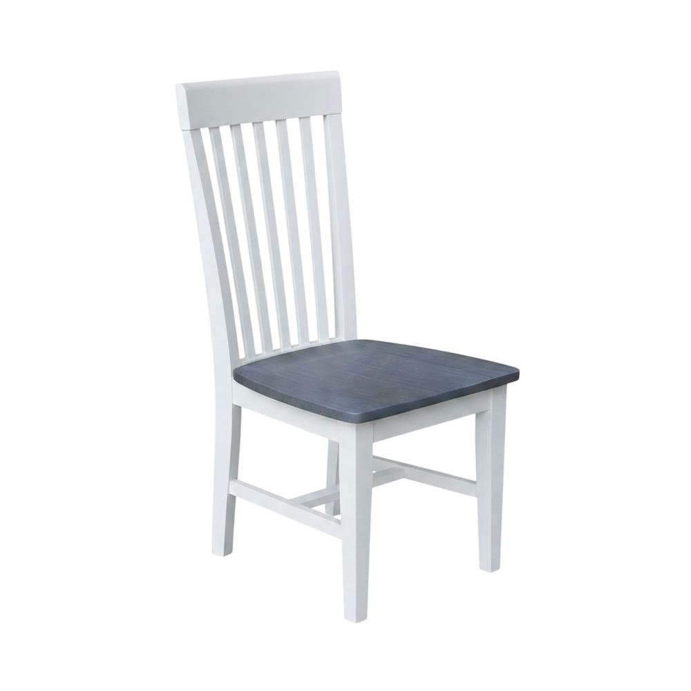 Solid Wood Dining Chairs with Tall Mission-Style Back for Kitchen Table