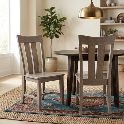 Solid Wood Dining Chair with Curved Back for Modern Dining Room