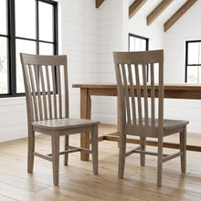 Hardwood Mission Dining Chairs with Washed Finish, Set of Two for Dining Room