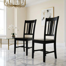 Solid Wood Dining Chairs with Splatback Design for Dining Room