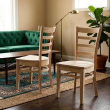 Unfinished Hardwood Dining Chairs for Kitchen and Dining Room Use
