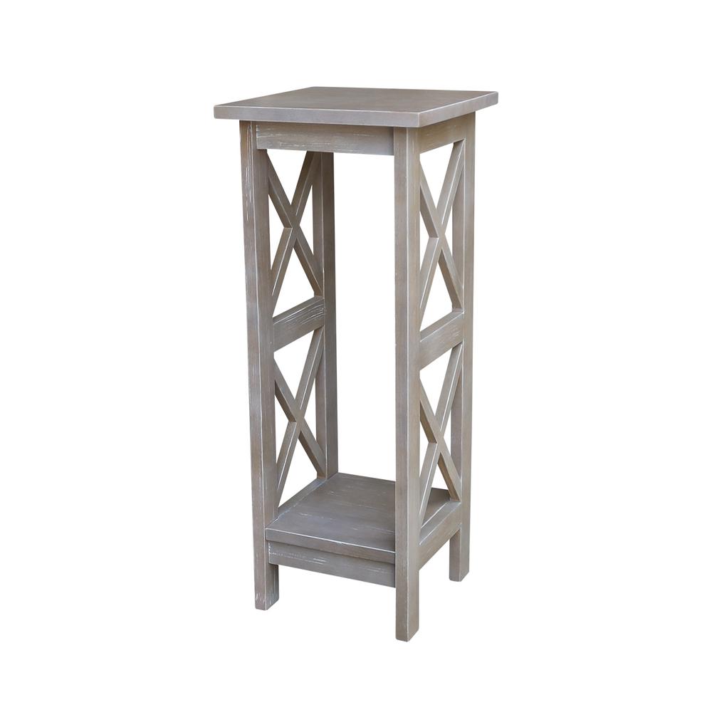 30" X-Sided Plant Stand , Washed Gray Taupe