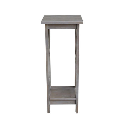 30" X-Sided Plant Stand , Washed Gray Taupe