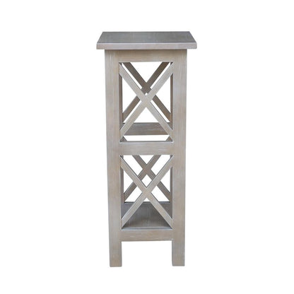 30" X-Sided Plant Stand , Washed Gray Taupe