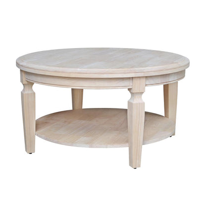 Vista Round Coffee Table, Unfinished, Ready to finish