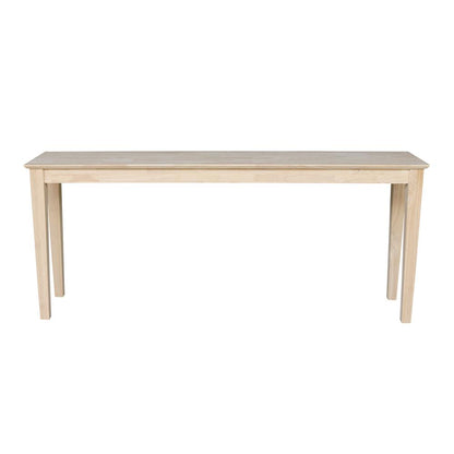 Shaker Console Table - Extended Length-72", Unfinished