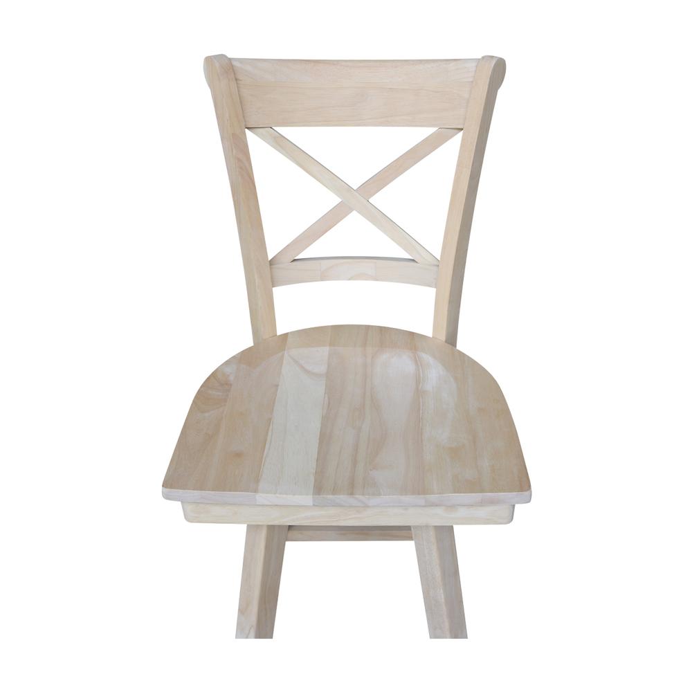 Charlotte Counter height Stool - 24" Seat Height - With Swivel And Auto Return, Unfinished