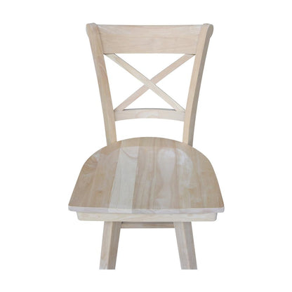 Charlotte Counter height Stool - 24" Seat Height - With Swivel And Auto Return, Unfinished