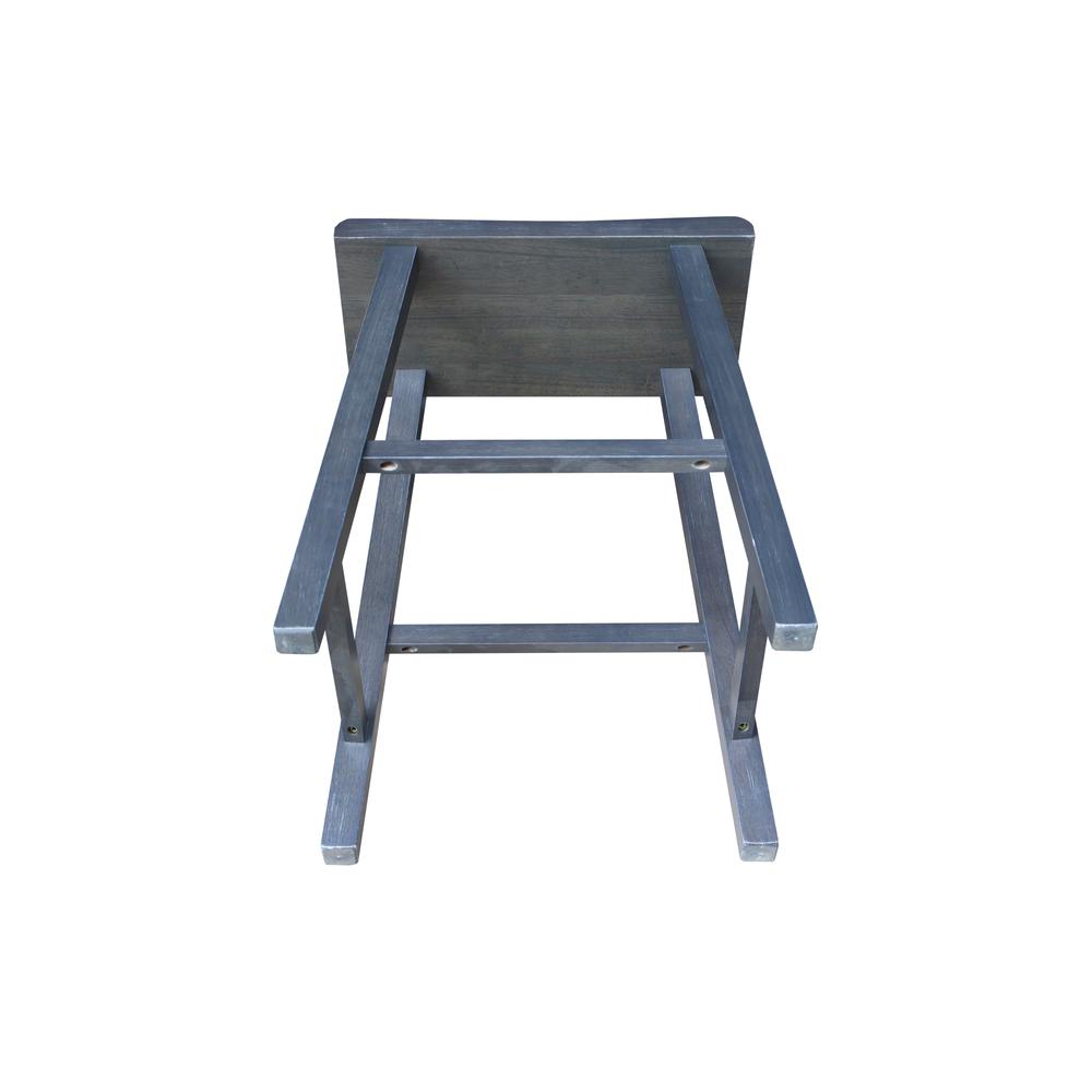 Saddle Seat Counter Height Stool in Heather Gray with 24 in. Seat Height