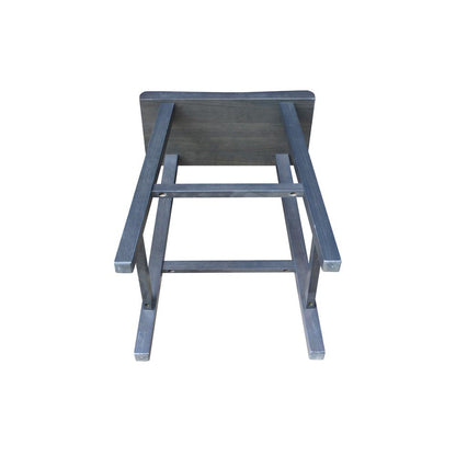Saddle Seat Counter Height Stool in Heather Gray with 24 in. Seat Height