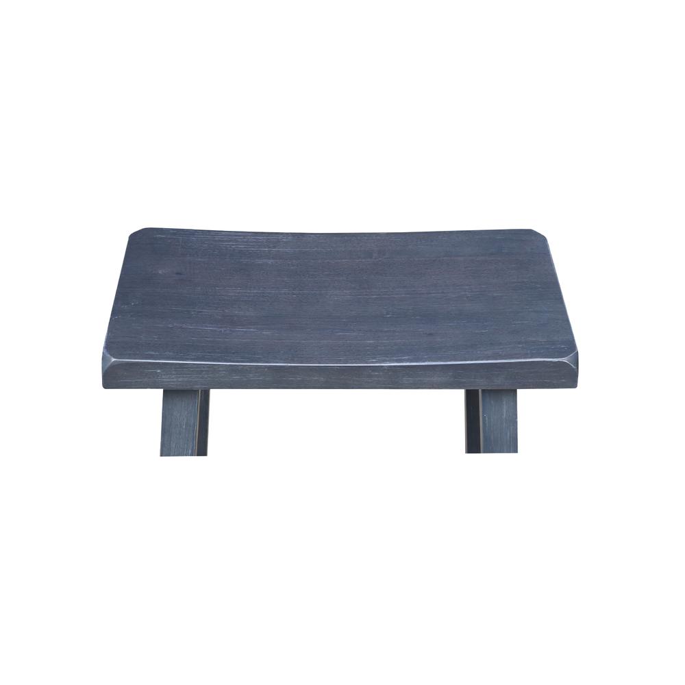 Saddle Seat Counter Height Stool in Heather Gray with 24 in. Seat Height