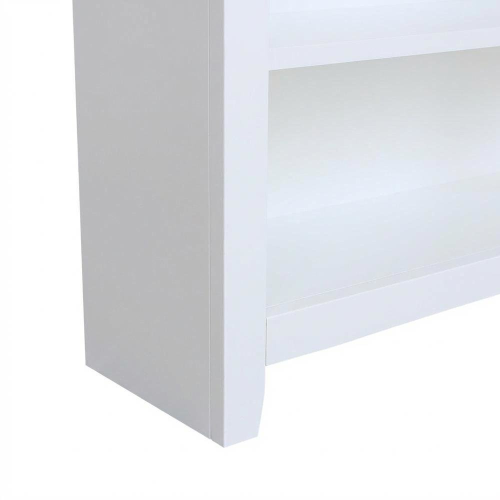 White Shaker Bookcase with Classic Design and Spacious Shelving