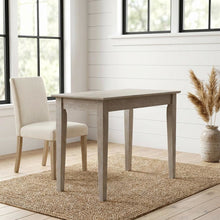 Gray Washed Writing Table With Smooth Surface And Modern Design