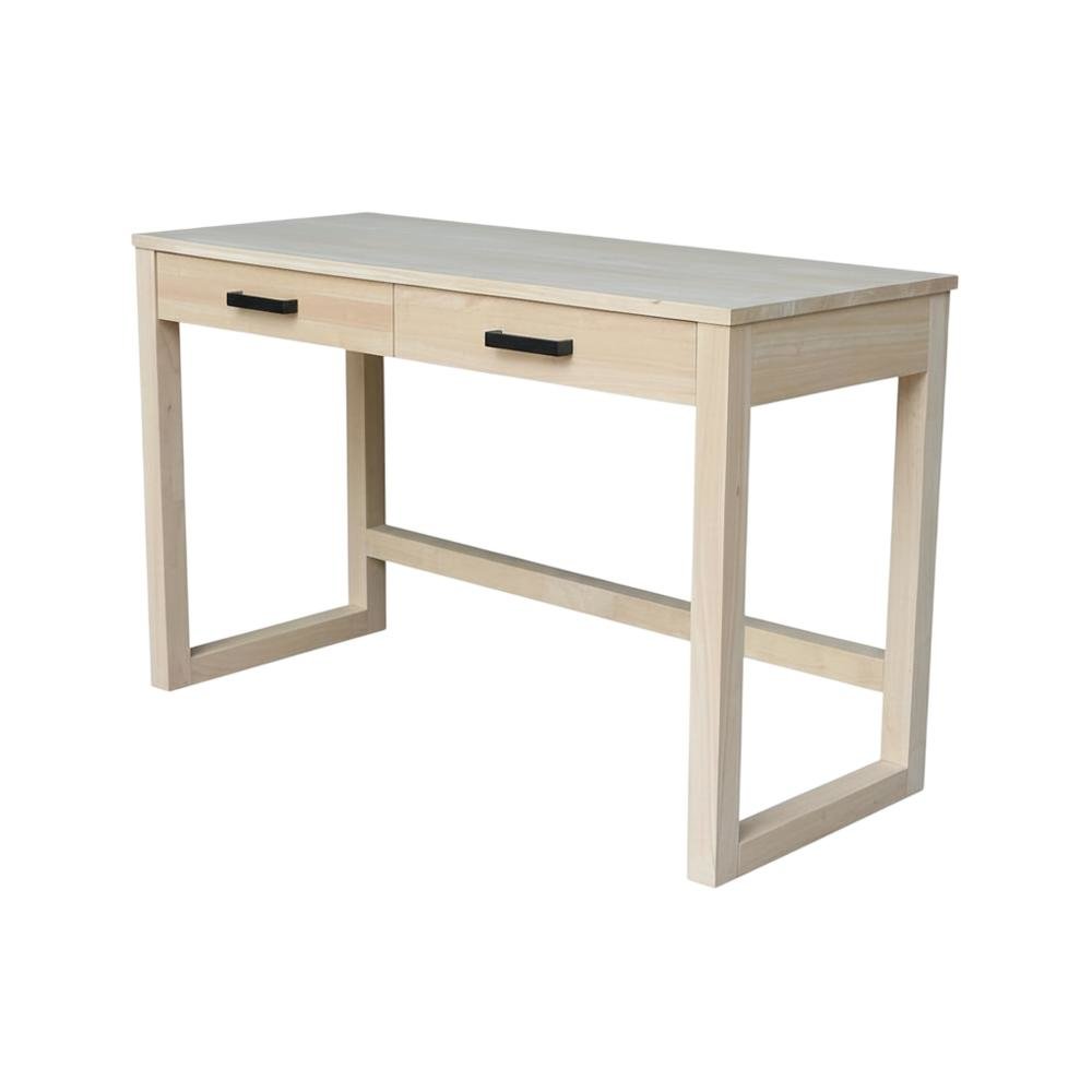 Wooden Office Desk With Two Drawers In Brown For Workspace Organization