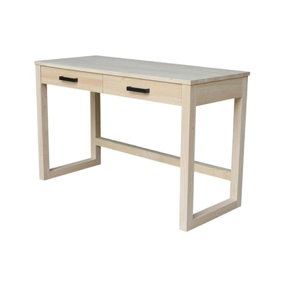 Wooden Office Desk With Two Drawers In Brown For Workspace Organization