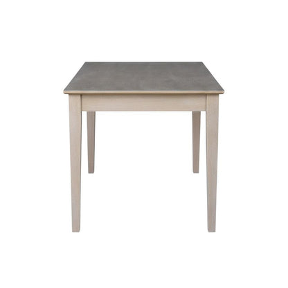 Gray Writing Desk With Drawer For Office Spaces, Modern Design