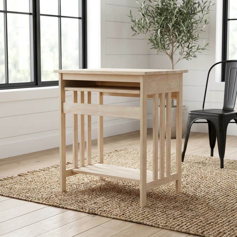 Unfinished Computer Stand With Sleek Design And Sturdy Construction
