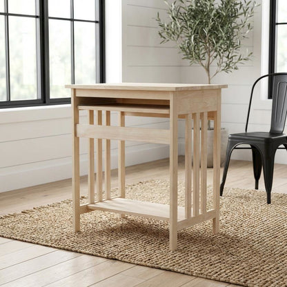 Unfinished Computer Stand With Sleek Design And Sturdy Construction