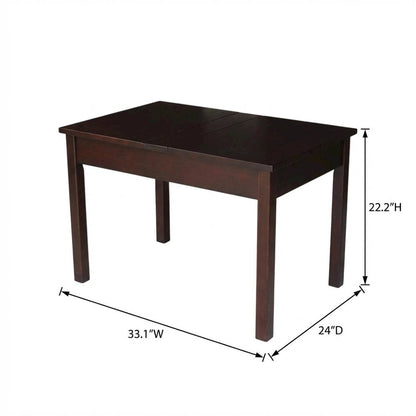 Lift-Top Coffee Table in Rich Mocha with Hidden Storage and Wipe-Clean Finish