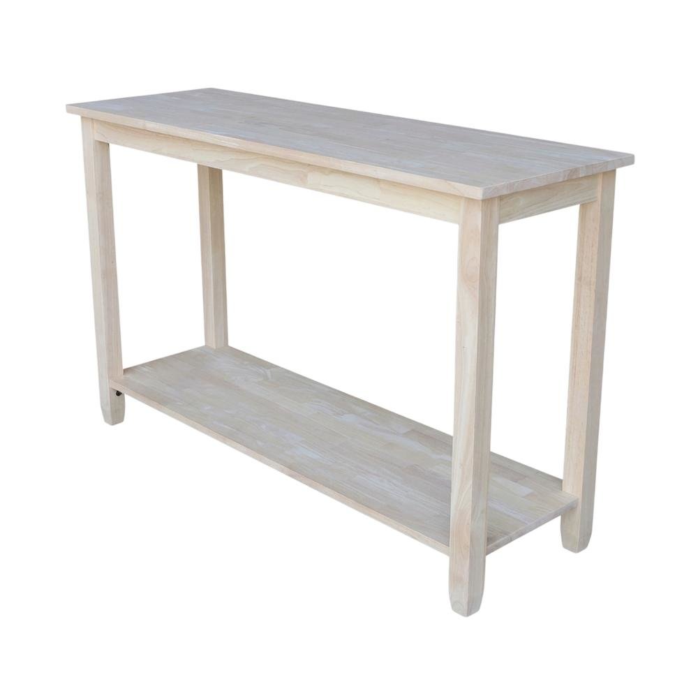 Unfinished Console Table with Sleek Modern Design for Living Room or Entryway