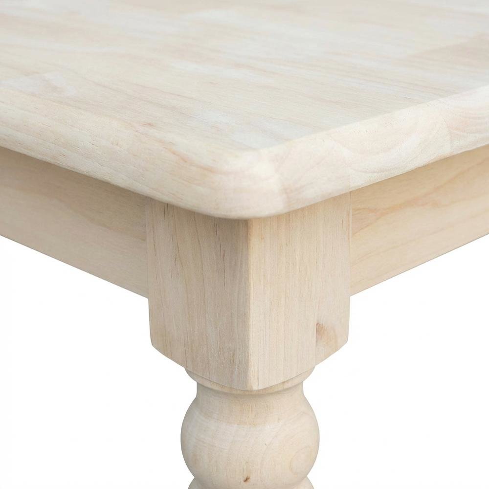 Unfinished Square Coffee Table with Simple Modern Design and Durable Build