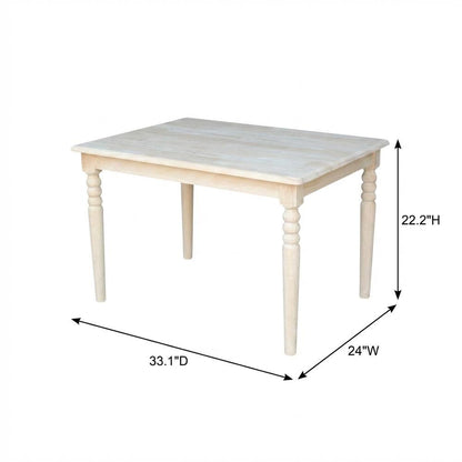 Unfinished Square Coffee Table with Simple Modern Design and Durable Build