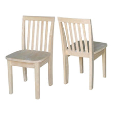 Solid Wood Dining Chairs, Mission-Style Juvenile Unfinished Hardwood Set