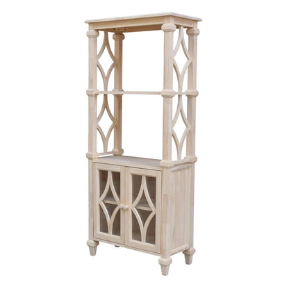 Wooden Bookcase in Brown with Durable Parawood Shelves for Stylish Storage