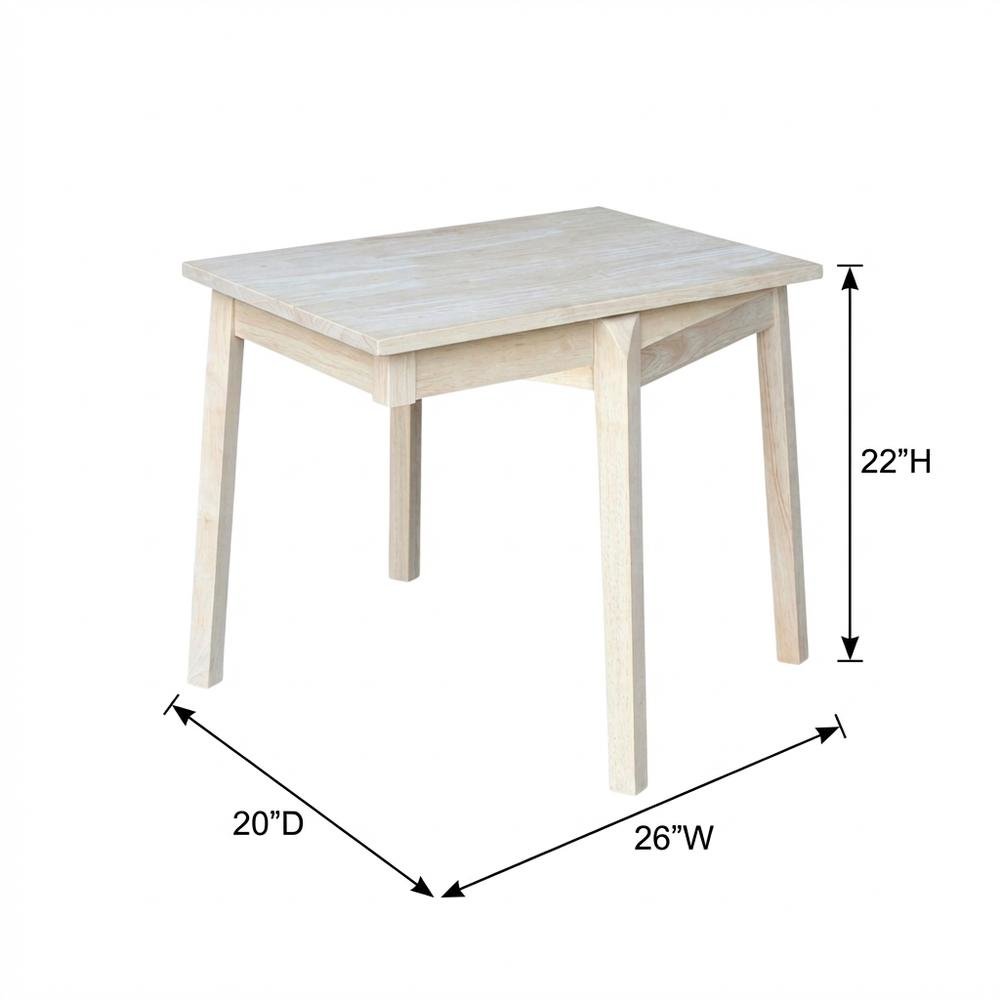 Child's Unfinished Coffee Table with Wipe-Clean Surface