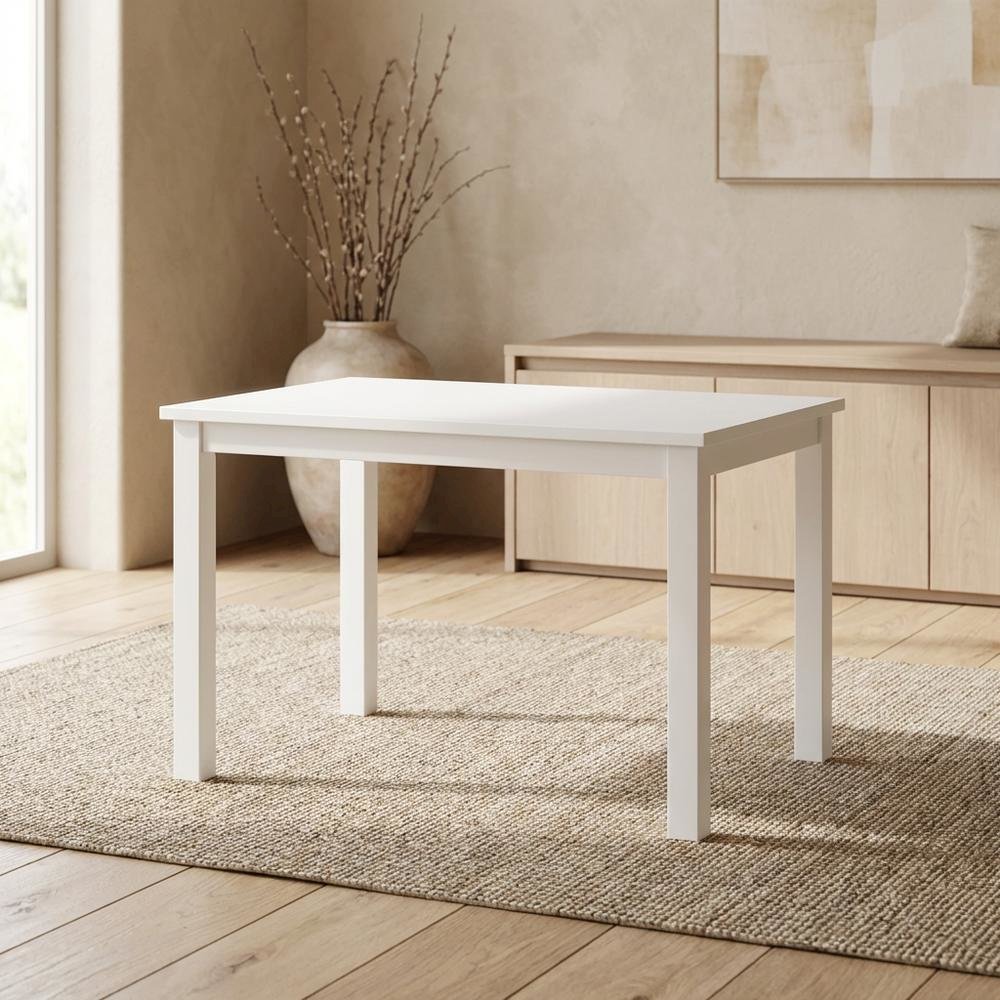 White coffee table with sleek design and durable surface