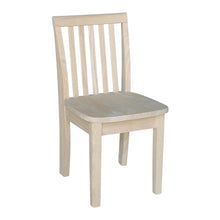 Solid Wood Dining Chairs, Mission-Style Juvenile Unfinished Hardwood Set