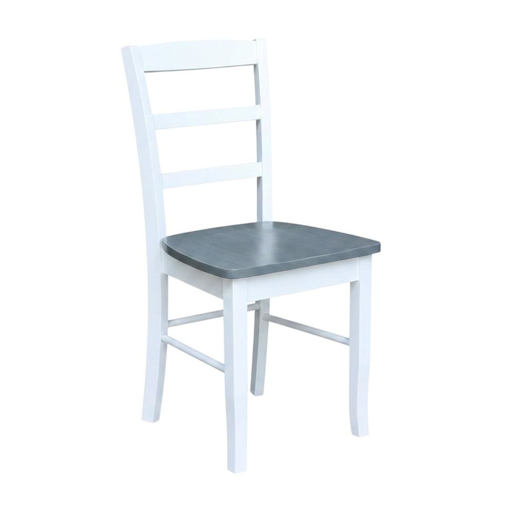 Solid Wood Ladderback Dining Chairs for Kitchen and Dining Room, Set of 2