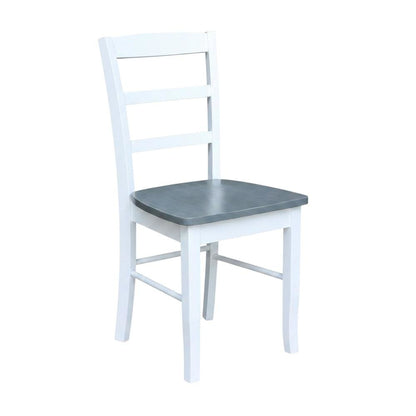 Solid Wood Ladderback Dining Chairs for Kitchen and Dining Room, Set of 2