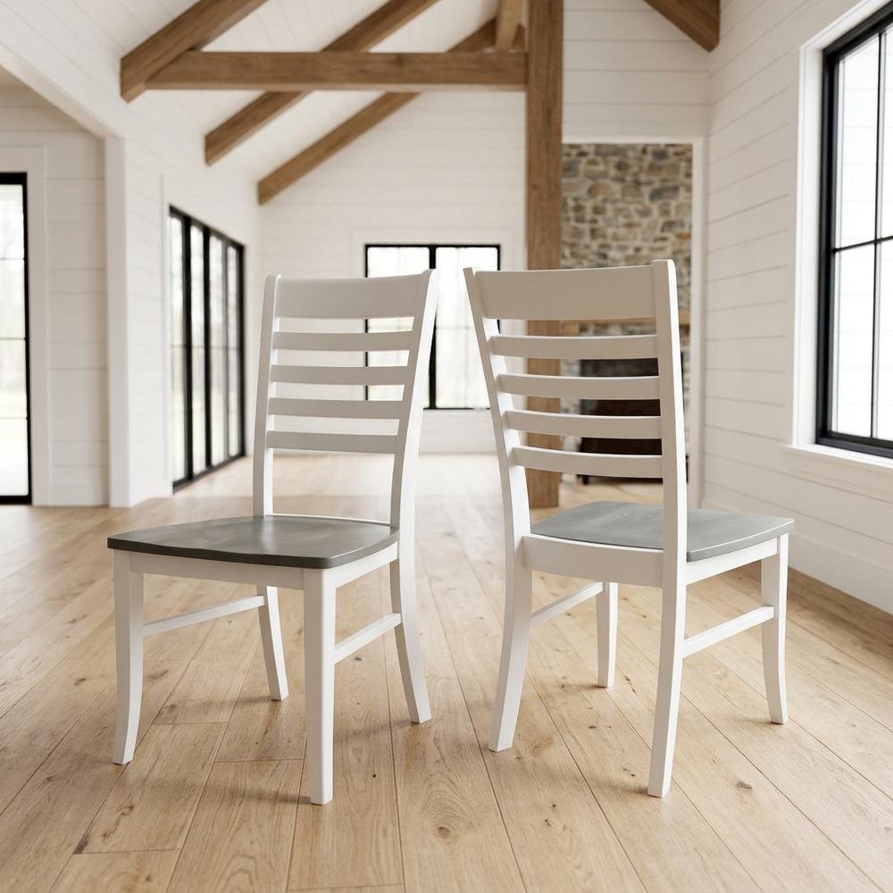 Solid Wood Ladder Back Dining Chair for Kitchen and Dining Room