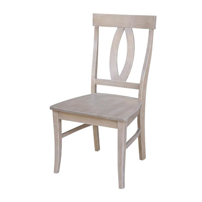 Solid Hardwood Dining Chairs with Washed Finish for Dining Room