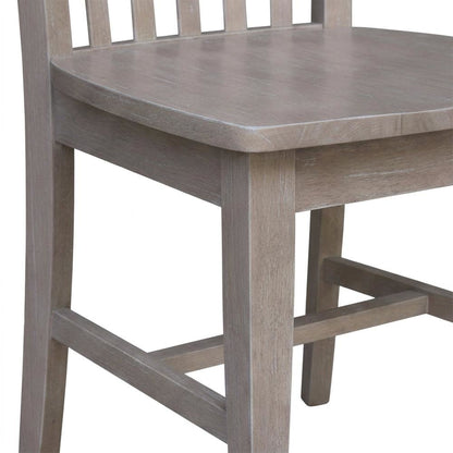 Hardwood Mission Dining Chairs with Washed Finish, Set of Two for Dining Room