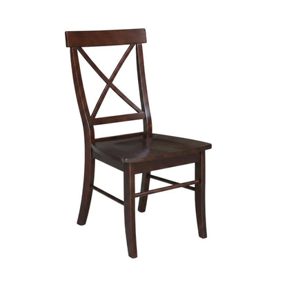 Solid Wood X-Back Dining Chair, Farmhouse Kitchen Chair for Dining Room
