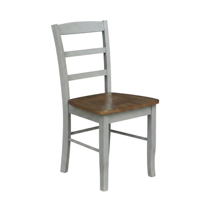Madrid Ladderback Solid Wood Dining Chairs for Kitchen and Dining Room, Set of 2