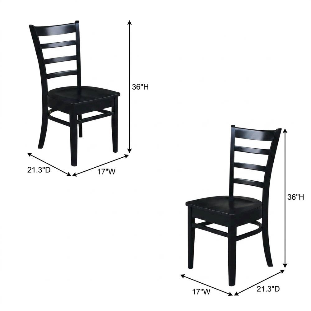 Solid Hardwood Dining and Living Room Side Chair with Classic Frame