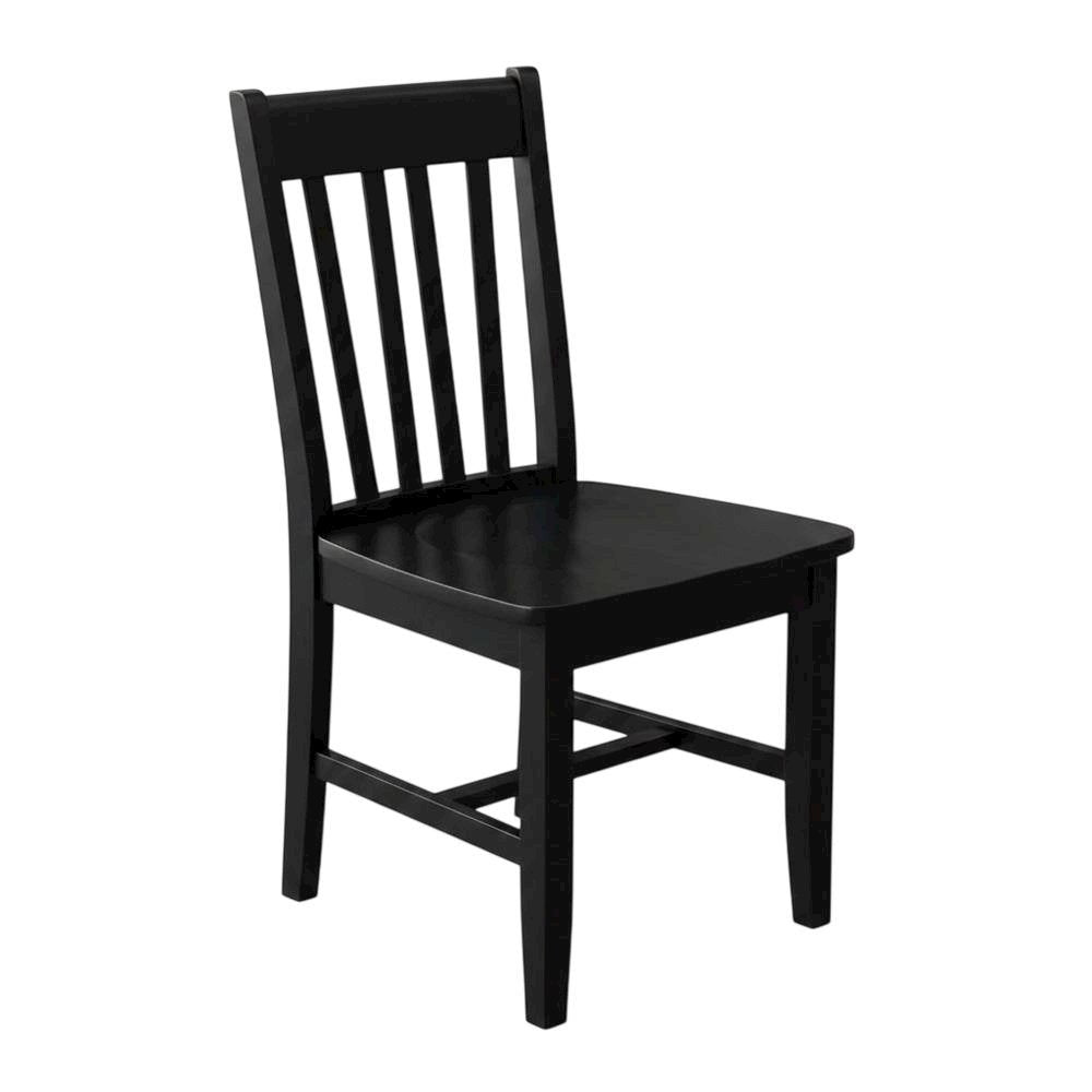 Solid Wood Armless Dining Chairs, Stackable Hardwood Kitchen Seating Set