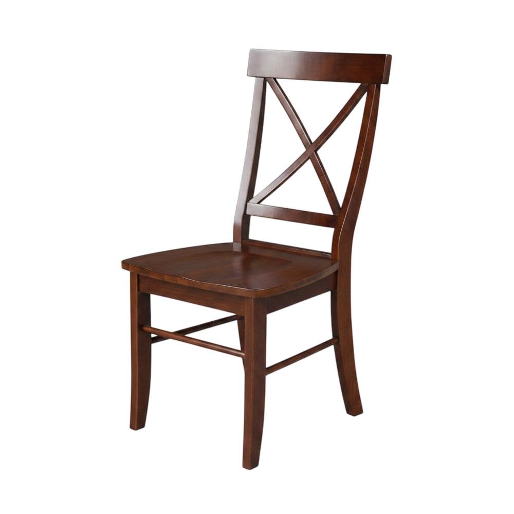Solid Wood X-Back Dining Chair, Hardwood Side Chair for Dining Room