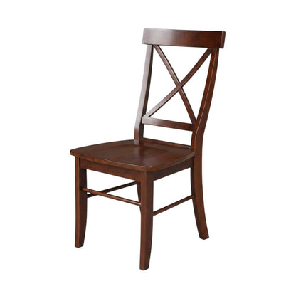 Solid Wood X-Back Dining Chair, Hardwood Side Chair for Dining Room