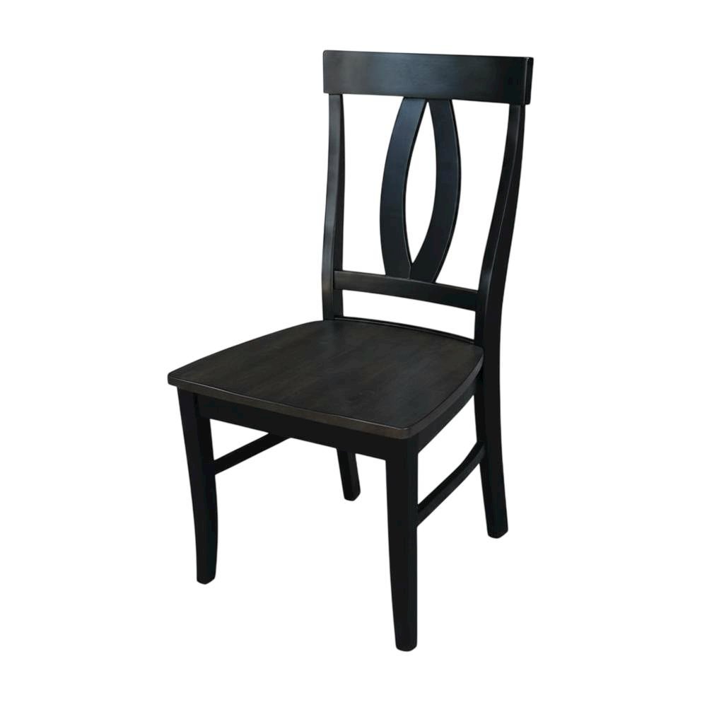 Solid Wood Dining Chairs with Washed Finish for Dining Room, Set of 2