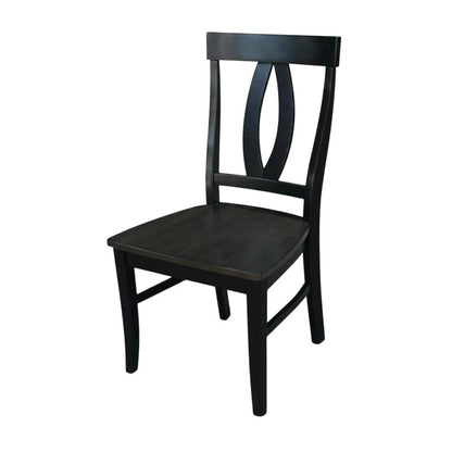 Solid Wood Dining Chairs with Washed Finish for Dining Room, Set of 2
