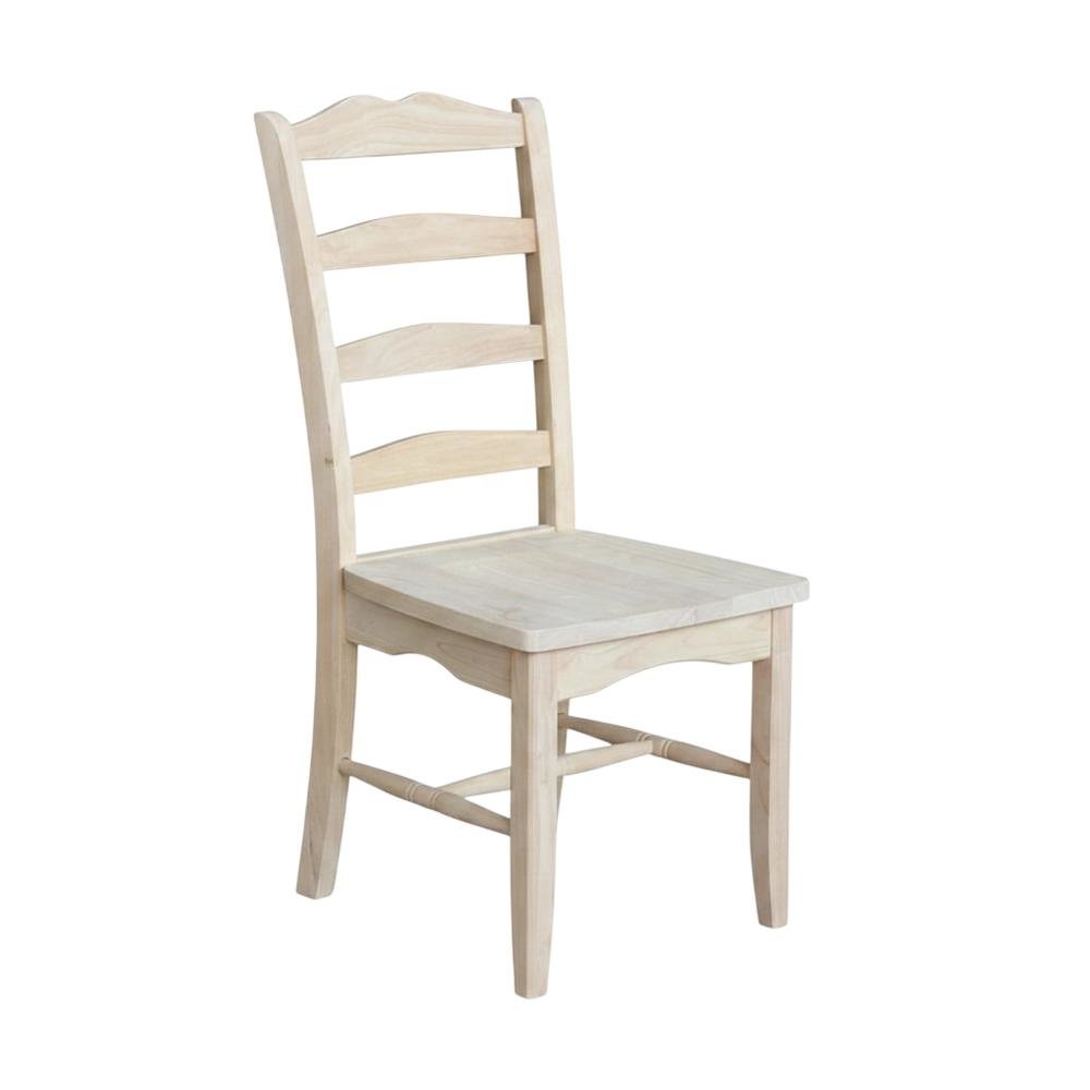 Magnolia Unfinished Hardwood Dining Chairs, Set of Two for Kitchen