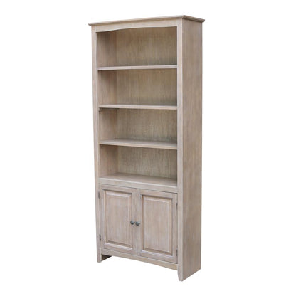 Shaker Bookcase - 72"H , Washed Gray Taupe