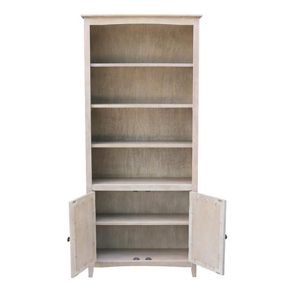 Shaker Bookcase - 72"H , Washed Gray Taupe