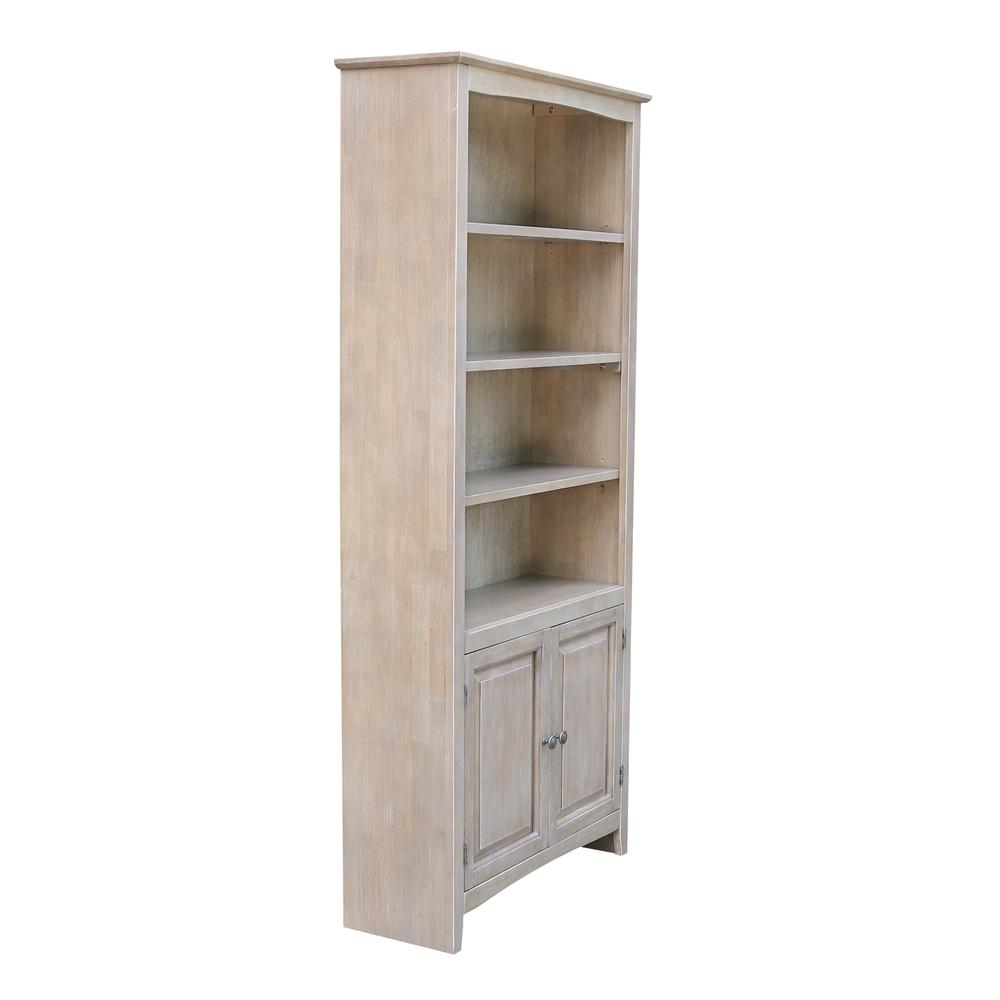 Shaker Bookcase - 72"H , Washed Gray Taupe
