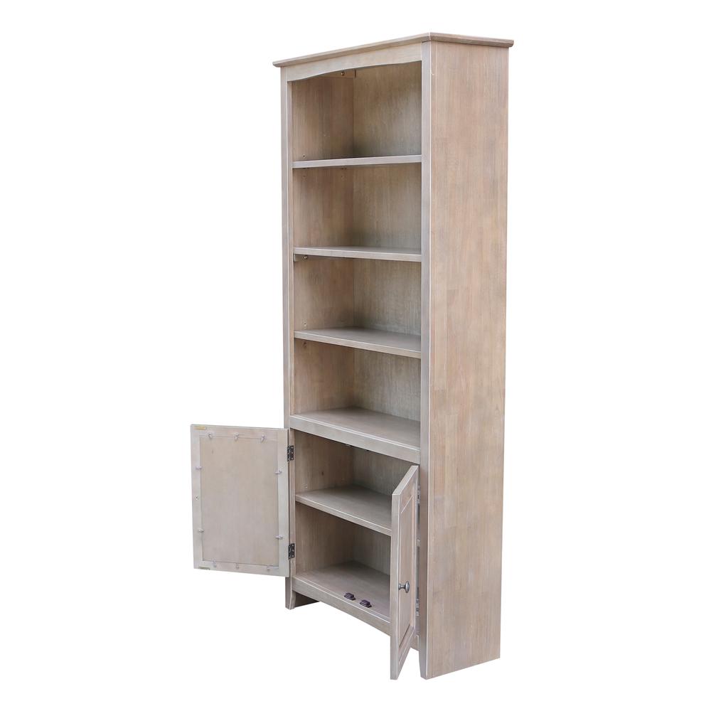 Shaker Bookcase - 72"H , Washed Gray Taupe