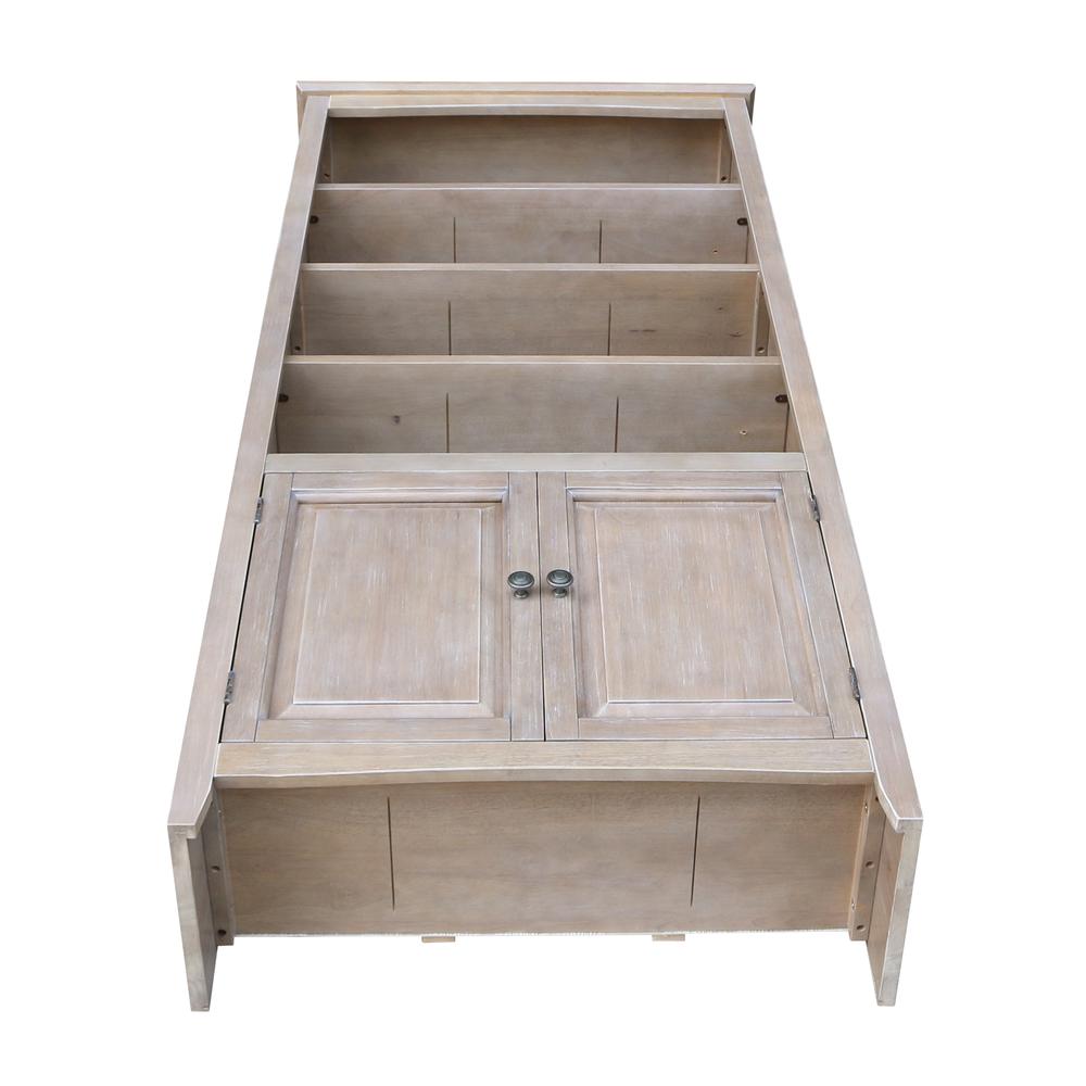 Shaker Bookcase - 72"H , Washed Gray Taupe